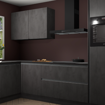 Beton antraciet greeploze keuken Limonos 82265