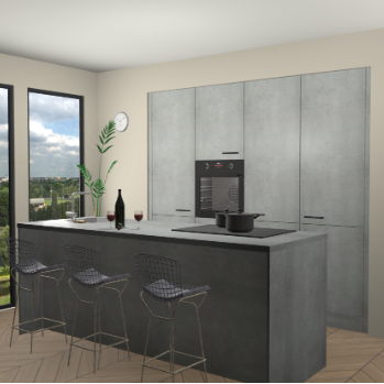 Beton Parelgrijs keuken Rusiec 71376