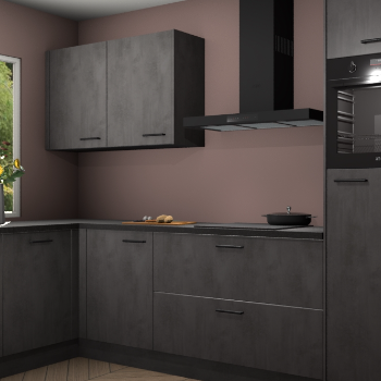 Beton antraciet keuken Limonos 82266