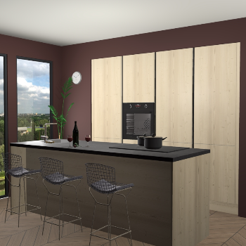 Vuren greeploze keuken Rusiec 65223