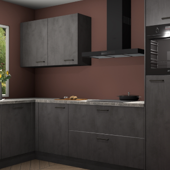 Beton antraciet keuken Limonos 82274