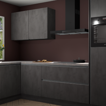 Beton antraciet greeploze keuken Limonos 82279