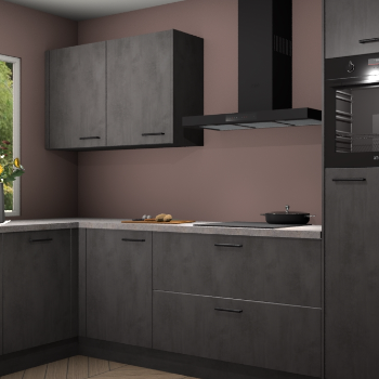 Beton antraciet keuken Limonos 82280