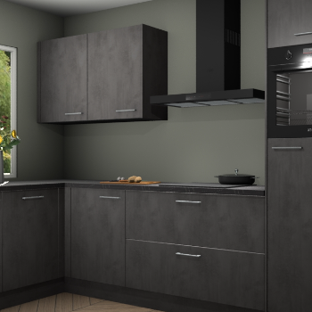 Beton antraciet keuken Limonos 82290