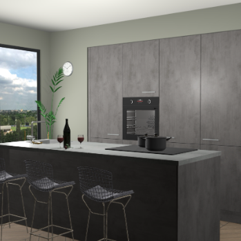 Beton Antraciet keuken Rusiec 70857