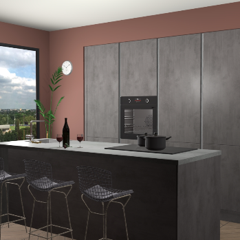 Beton Antraciet greeploze keuken Rusiec 70859