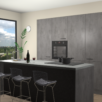 Beton Antraciet keuken Rusiec 70860