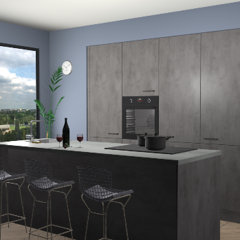 Beton Antraciet keuken Rusiec 70861