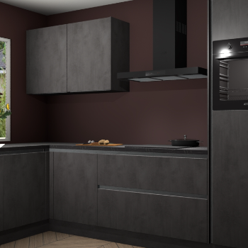 Beton antraciet greeploze keuken Limonos 82292
