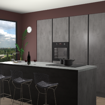 Beton Antraciet greeploze keuken Rusiec 70863