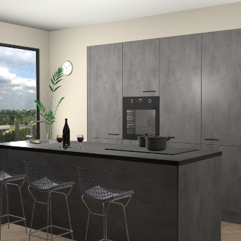 Beton Antraciet keuken Rusiec 70867