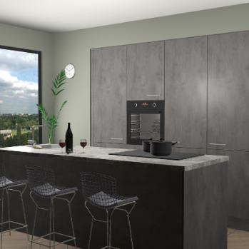 Beton Antraciet keuken Rusiec 70870