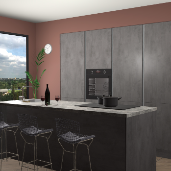 Beton Antraciet greeploze keuken Rusiec 70872