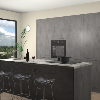 Beton Antraciet keuken Rusiec 70873