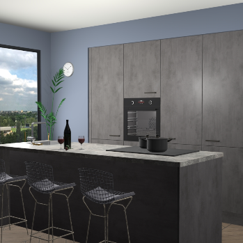 Beton Antraciet keuken Rusiec 70874