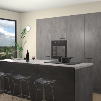 Beton Antraciet keuken Rusiec 70879