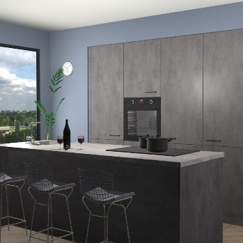 Beton Antraciet keuken Rusiec 70880