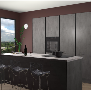 Beton Antraciet greeploze keuken Rusiec 70881