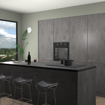 Beton Antraciet keuken Rusiec 70882