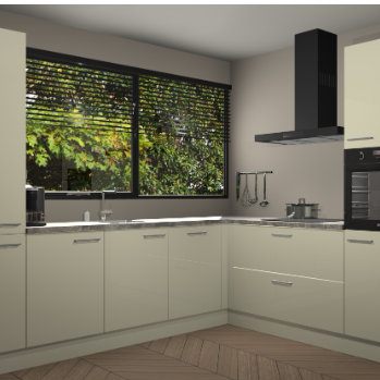 Magnolia hoogglans keuken Vogar 82684