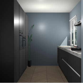 Zwarte greeploze keuken Turijn 82752