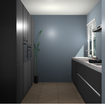 Zwarte greeploze keuken Turijn 82795