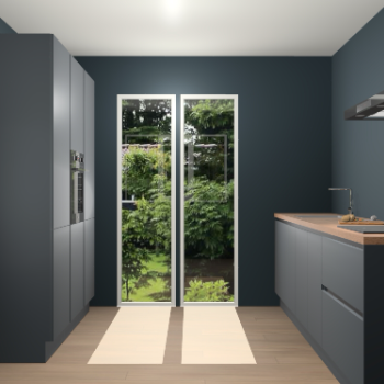 Onyxgrijze greeploze keuken Dallas 71348