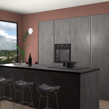 Beton Antraciet greeploze keuken Rusiec 70866