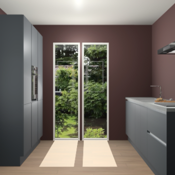 Onyxgrijze greeploze keuken Dallas 71365