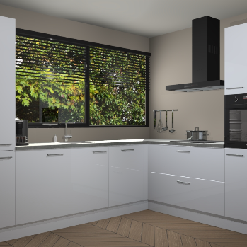 Sneeuwwitte hoogglans keuken Vogar 82654