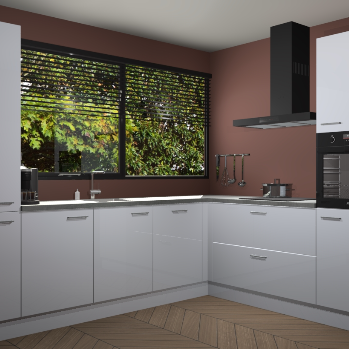 Sneeuwwitte hoogglans keuken Vogar 82655