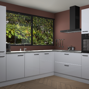 Sneeuwwitte hoogglans keuken Vogar 82657