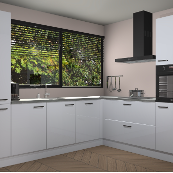 Sneeuwwitte hoogglans keuken Vogar 82658