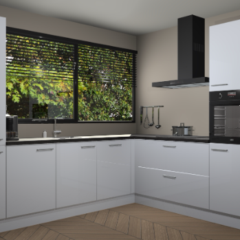 Sneeuwwitte hoogglans keuken Vogar 82768