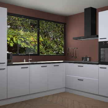 Sneeuwwitte hoogglans keuken Vogar 82771