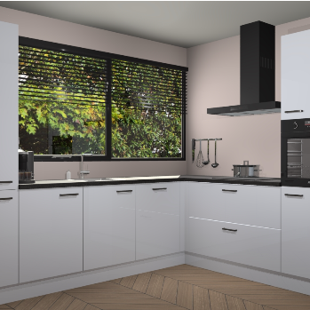 Sneeuwwitte hoogglans keuken Vogar 82772