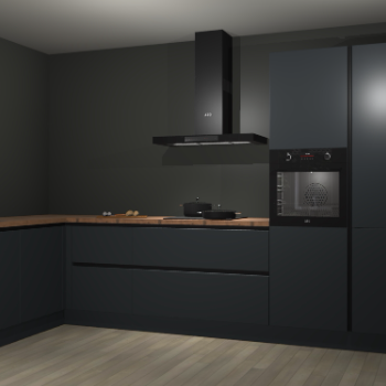 Onyxgrijze greeploze keuken Nuuk 65641