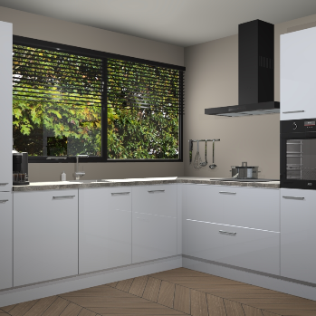 Sneeuwwitte hoogglans keuken Vogar 82774