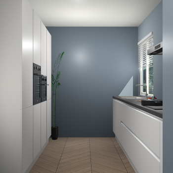 Zijdegrijze greeploze keuken Turijn 82972