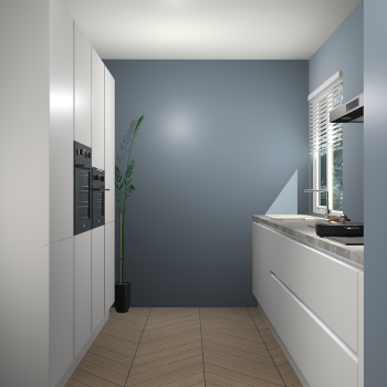 Zijdegrijze greeploze keuken Turijn 82978