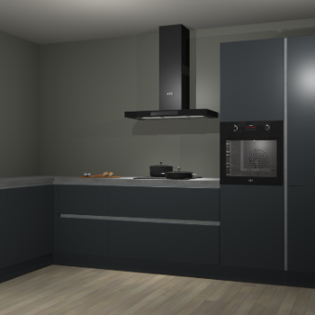 Onyxgrijze greeploze keuken Nuuk 65690