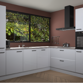 Sneeuwwitte hoogglans keuken Vogar 82783