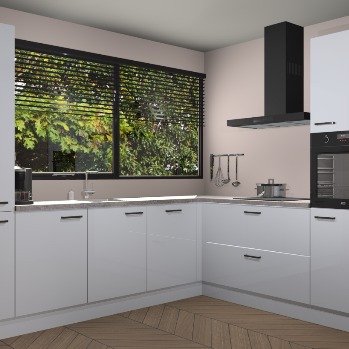 Sneeuwwitte hoogglans keuken Vogar 82784