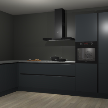 Onyxgrijze greeploze keuken Nuuk 65693