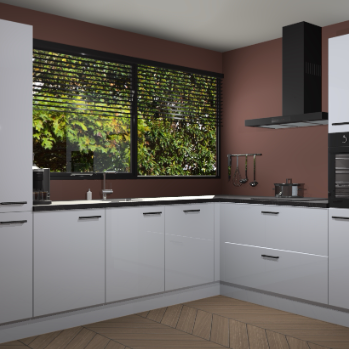 Sneeuwwitte hoogglans keuken Vogar 82789