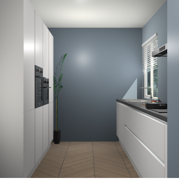 Zijdegrijze greeploze keuken Turijn 82994