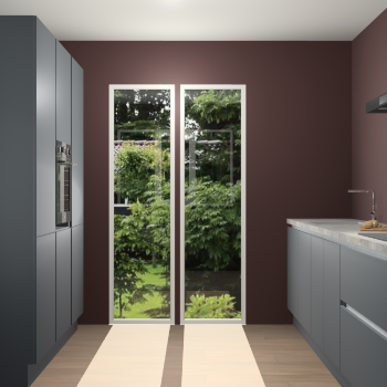 Onyxgrijze greeploze keuken Dallas 71427