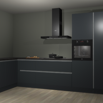 Onyxgrijze greeploze keuken Nuuk 65704