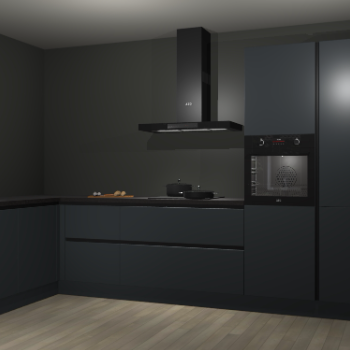 Onyxgrijze greeploze keuken Nuuk 65707