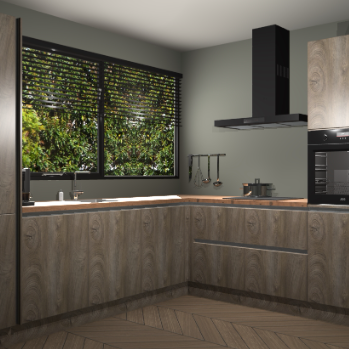 Cantaro eiken greeploze keuken Vogar 83481